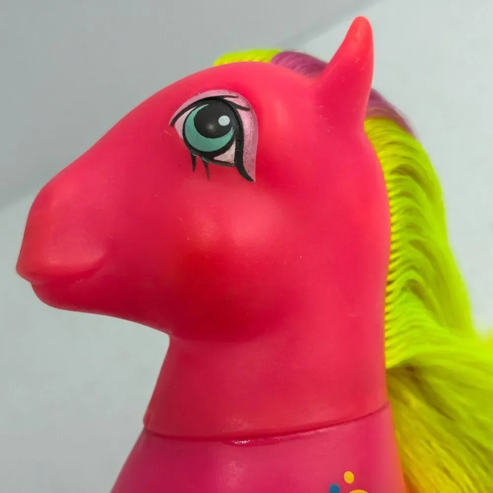 VTG G1 My Little Pony Rockin Beat Sweet Notes Pink Yellow Crimped Hasbro 1990